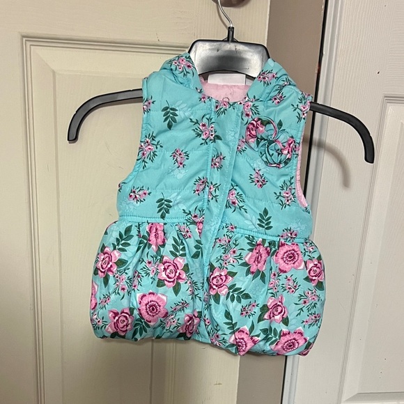 Kids Headquarters Other - Kids Headquarters Floral Vest - Teal and Pink